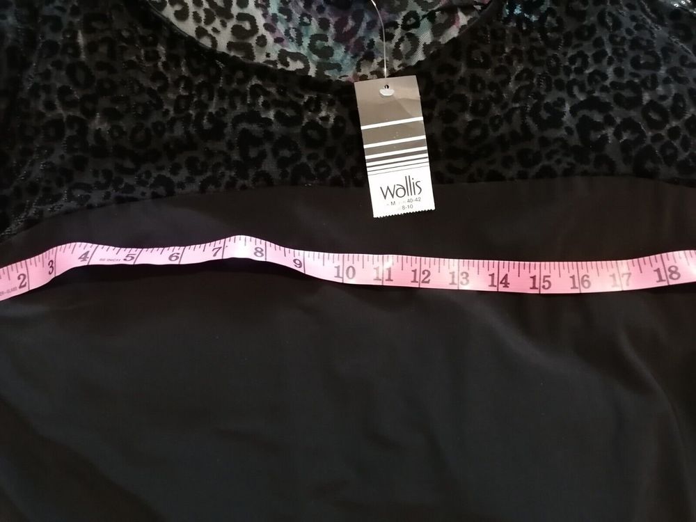 Wallis Top Size M 40 Inch Bust 27 Long Black Long Sleeves Super Soft - Picture 9 of 12